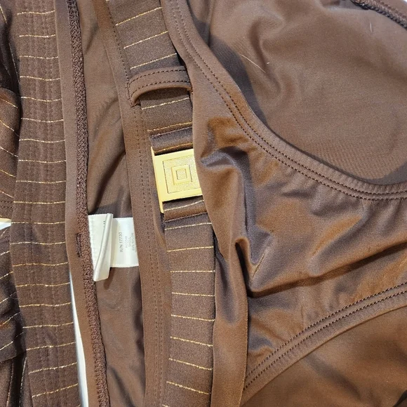 Isaac Mizrahi bown Stripes two pieces bikini set Size M - Picture 3 of 12